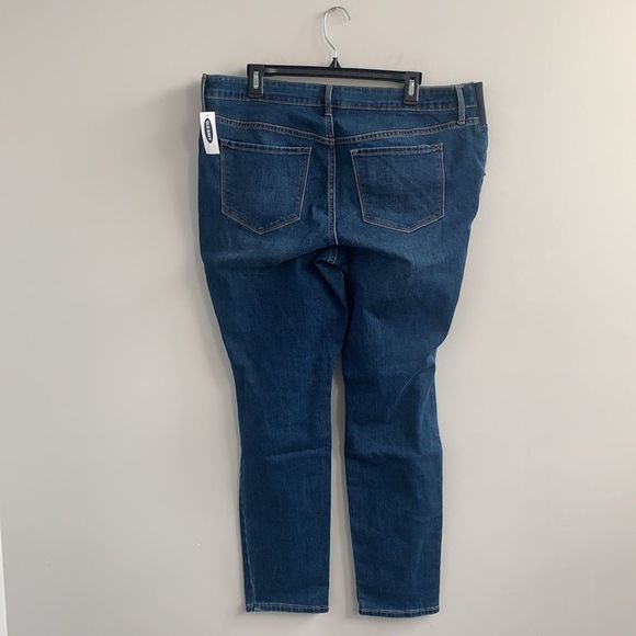 New Old Navy Maternity Front Low Panel Rockstar Super Skinny Ripped Jeans - Picture 6 of 8